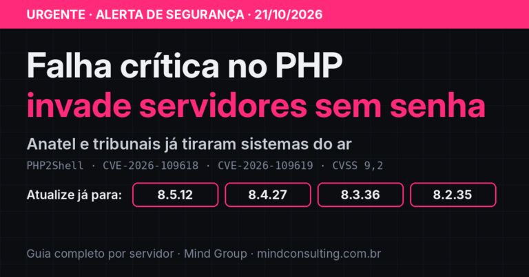 PHP2Shell: falhas CVE-2026-109618 e CVE-2026-109619 no PHP e versões corrigidas 8.5.12, 8.4.27, 8.3.36 e 8.2.35